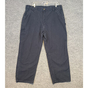 Carhartt Pants Mens 42x30 Blue Cargo Carpenter Ripstop Straight Leg‎ Outdoor